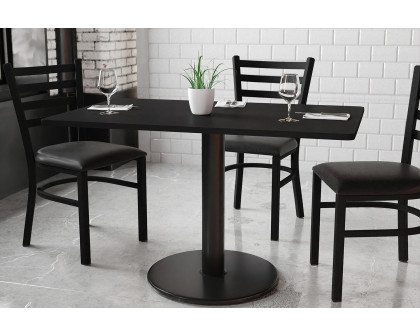 BLNK Rectangular Table with 24'' Round Base