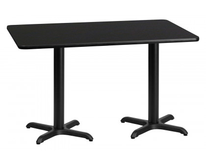 BLNK Rectangular Table with 22'' x 22'' Bases