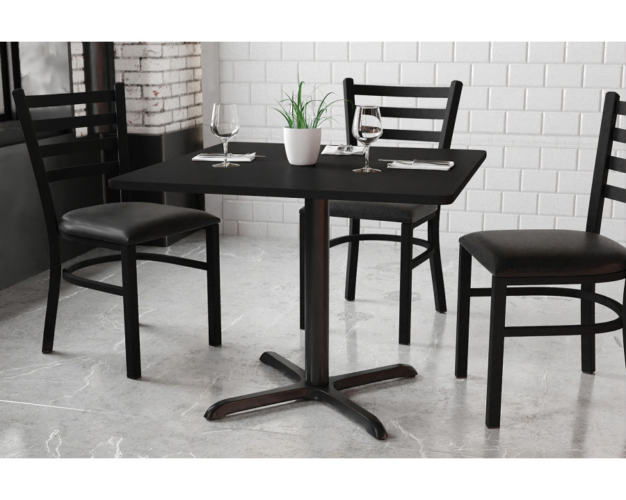 BLNK Square Table with 30'' x 30'' Base - Black, 36"W