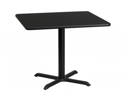 BLNK Square Table with 30'' x 30'' Base - Black, 36"W