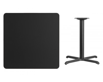 BLNK Square Table with 30'' x 30'' Base - Black, 36"W