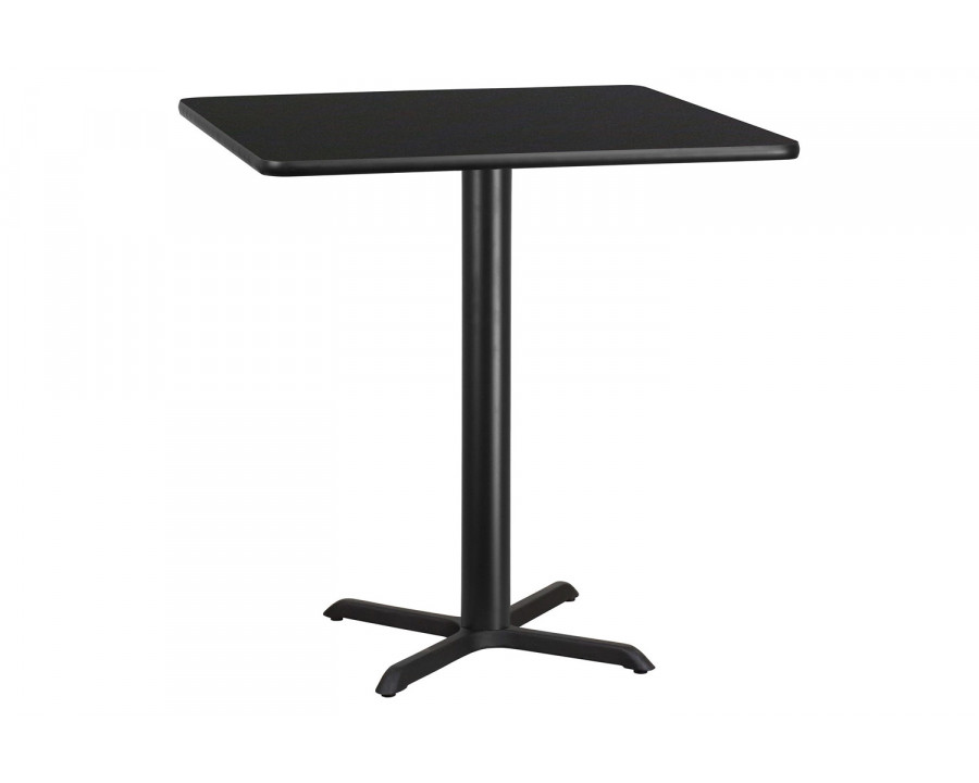 BLNK Square Table with 33'' x 33'' Base - Black, 42"W