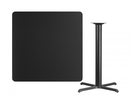 BLNK Square Bar Height Table with 33'' x 33'' Base - Black, 42"W