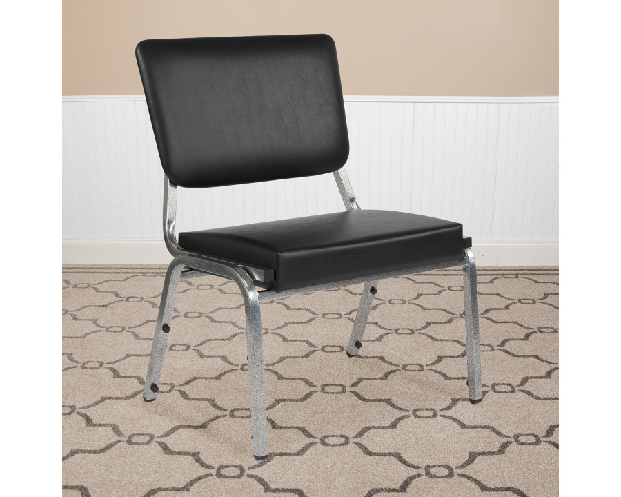 BLNK - HERCULES Series Vinyl Antimicrobial Bariatric Medical Reception Chair with 3/4 Panel Back