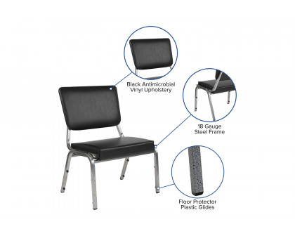 BLNK - HERCULES Series Vinyl Antimicrobial Bariatric Medical Reception Chair with 3/4 Panel Back