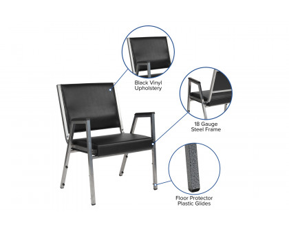 BLNK - HERCULES Series Vinyl Antimicrobial Bariatric Medical Reception Arm Chair