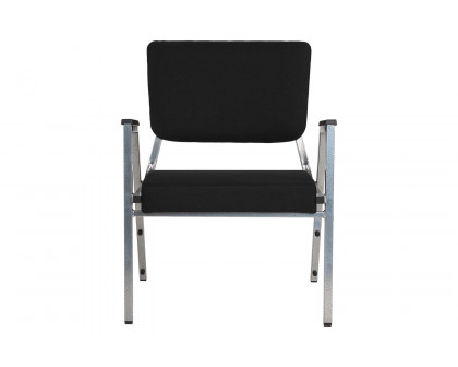 BLNK™ HERCULES Series Fabric Antimicrobial Bariatric Medical Reception Arm Chair with 3/4 Panel Back - Black