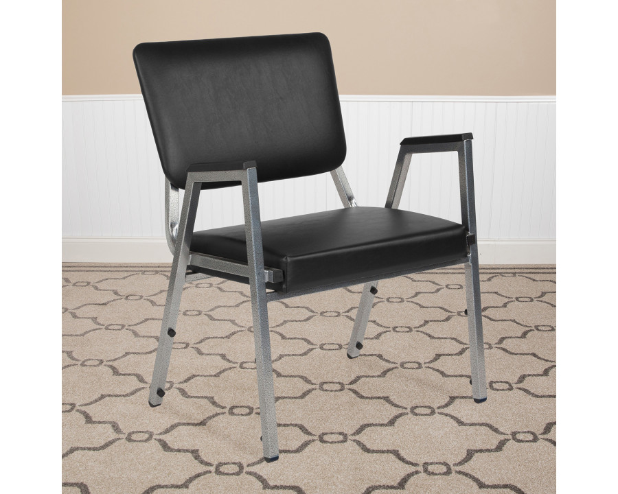 BLNK - HERCULES Series Vinyl Antimicrobial Bariatric Medical Reception Arm Chair with 3/4 Panel Back