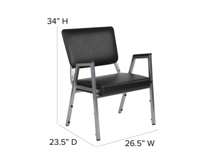 BLNK - HERCULES Series Vinyl Antimicrobial Bariatric Medical Reception Arm Chair with 3/4 Panel Back