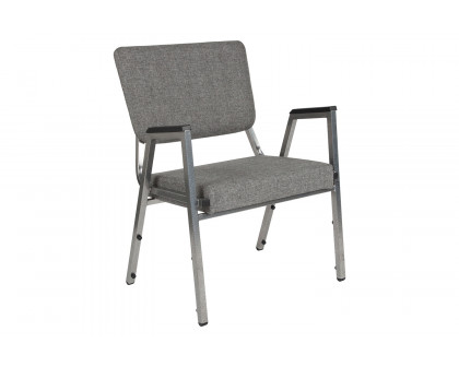 BLNK™ HERCULES Series Fabric Antimicrobial Bariatric Medical Reception Arm Chair with 3/4 Panel Back - Gray