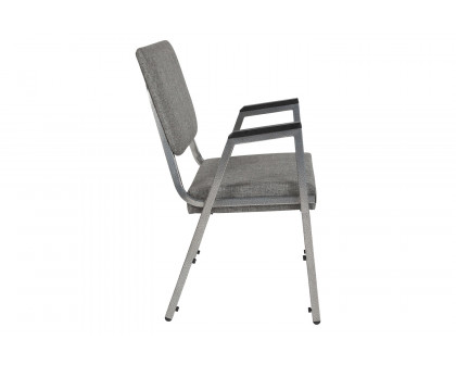 BLNK™ HERCULES Series Fabric Antimicrobial Bariatric Medical Reception Arm Chair with 3/4 Panel Back - Gray