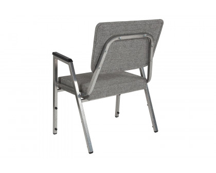 BLNK™ HERCULES Series Fabric Antimicrobial Bariatric Medical Reception Arm Chair with 3/4 Panel Back - Gray