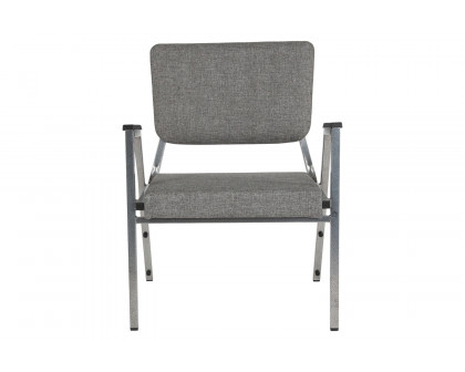 BLNK™ HERCULES Series Fabric Antimicrobial Bariatric Medical Reception Arm Chair with 3/4 Panel Back - Gray