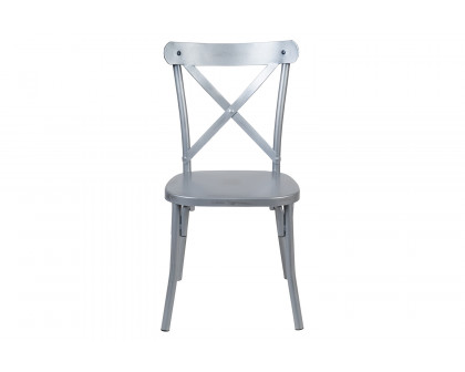 BLNK Metal Cross Back Dining Chair