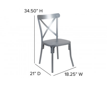 BLNK Metal Cross Back Dining Chair