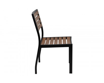 BLNK - Lark Outdoor Stackable Faux Teak Side Chair