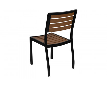 BLNK - Lark Outdoor Stackable Faux Teak Side Chair