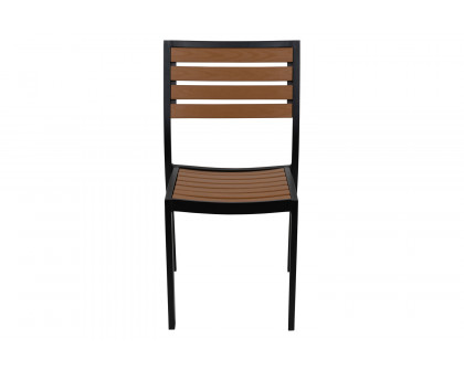 BLNK - Lark Outdoor Stackable Faux Teak Side Chair