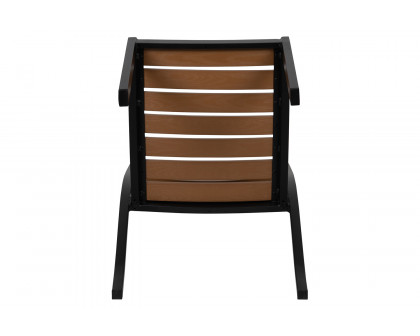 BLNK - Lark Outdoor Stackable Faux Teak Side Chair