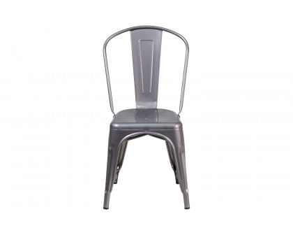 BLNK - Lincoln Metal Clear Coated Indoor Stackable Chair