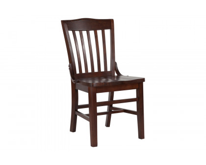 BLNK HERCULES Series Wood School House Back Restaurant Chair - Walnut