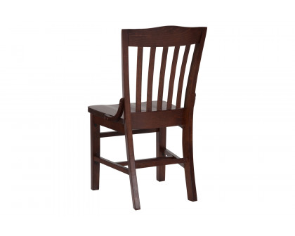 BLNK HERCULES Series Wood School House Back Restaurant Chair - Walnut