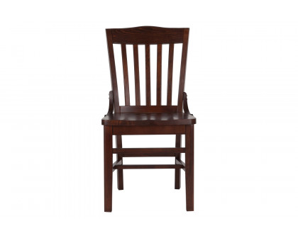 BLNK HERCULES Series Wood School House Back Restaurant Chair - Walnut