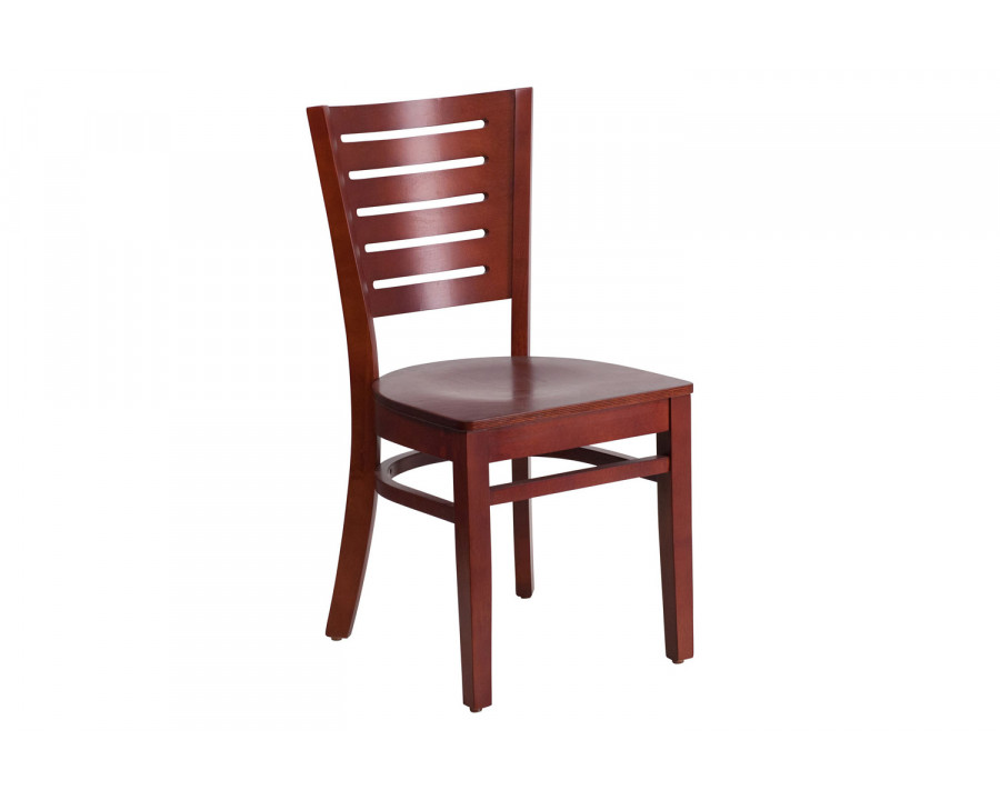 BLNK Darby Series Wood Slat Back Restaurant Chair