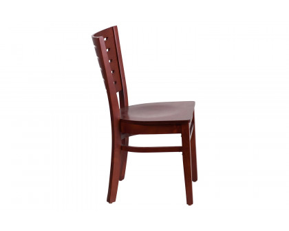 BLNK Darby Series Wood Slat Back Restaurant Chair