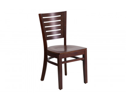 BLNK Darby Series Wood Slat Back Restaurant Chair