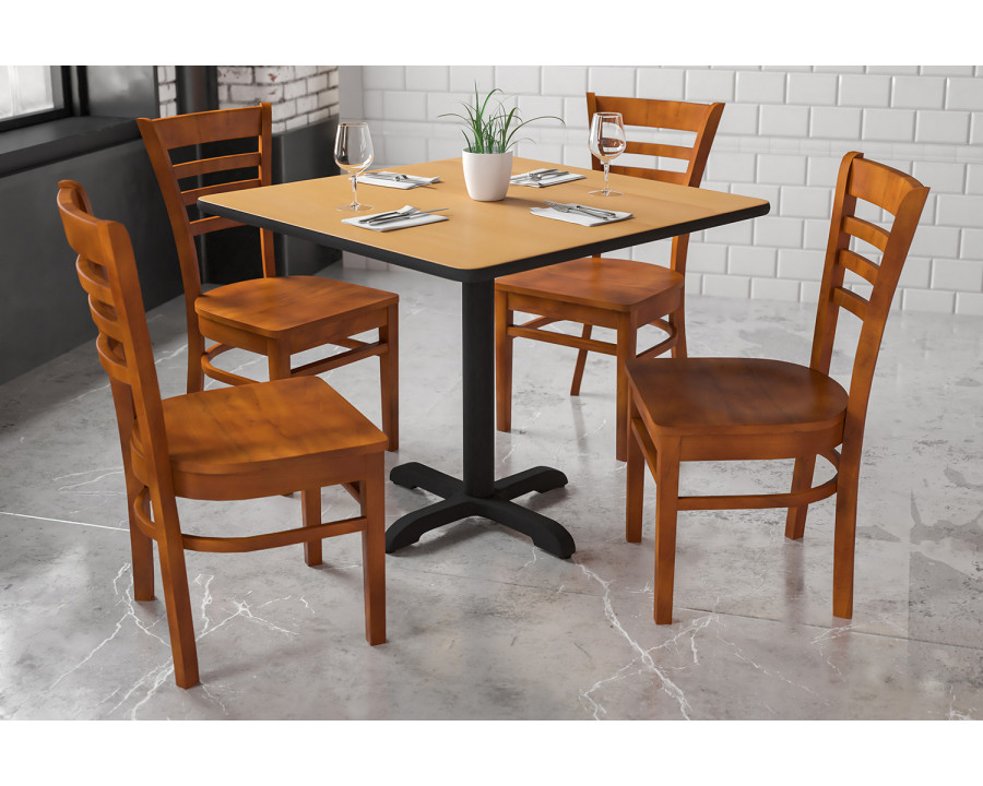 BLNK HERCULES Series Wood Ladder Back Restaurant Chair