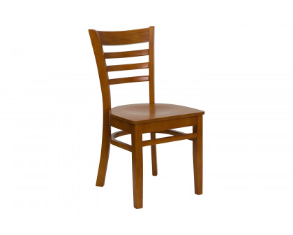 BLNK HERCULES Series Wood Ladder Back Restaurant Chair