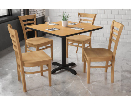 BLNK HERCULES Series Wood Ladder Back Restaurant Chair