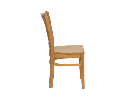 BLNK HERCULES Series Wood Vertical Slat Back Restaurant Chair - Natural