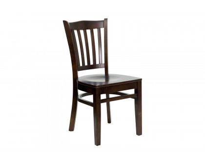 BLNK HERCULES Series Wood Vertical Slat Back Restaurant Chair