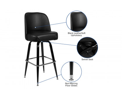 BLNK - James Metal Bar Stool with Swivel Bucket Seat