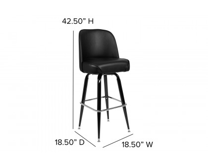 BLNK - James Metal Bar Stool with Swivel Bucket Seat