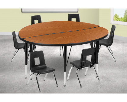 BLNK - Emmy Circle Thermal Laminate Wave Flexible Activity Table Set