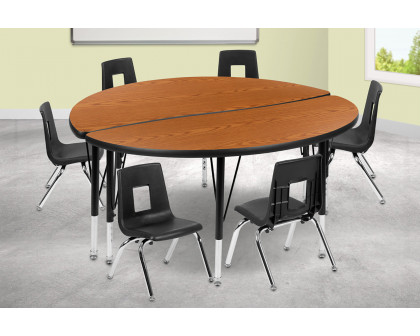 BLNK - Emmy Circle Thermal Laminate Wave Flexible Activity Table Set