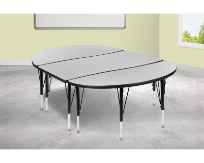 BLNK - Emmy Oval Thermal Laminate Wave Flexible Activity Table Set 2 Piece