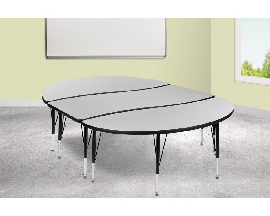 BLNK Emmy Oval Thermal Laminate Wave Flexible Activity Table Set 2 Piece