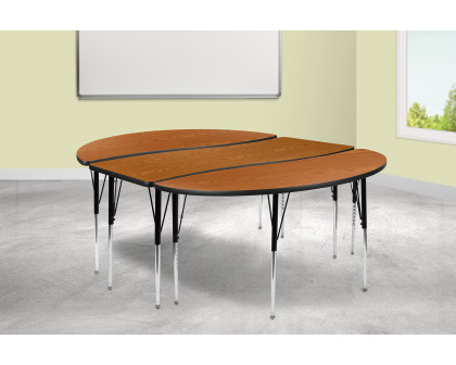 BLNK Emmy Oval Thermal Laminate Wave Flexible Activity Table Set 2 Piece