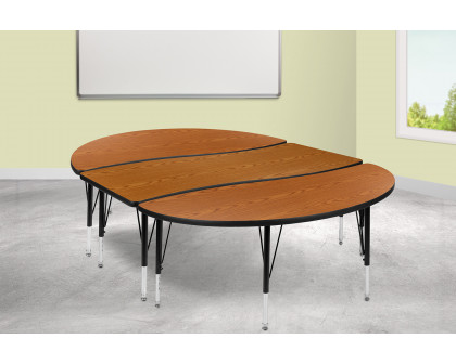 BLNK Emmy Oval Thermal Laminate Wave Flexible Activity Table Set 2 Piece