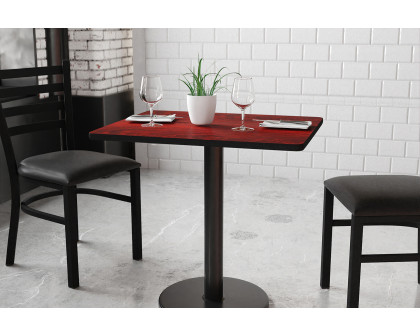 BLNK Rectangular Table with 18'' Round Base