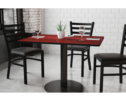 BLNK Rectangular Table with 24'' Round Base