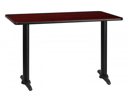 BLNK Rectangular Table with 5'' x 22'' Bases