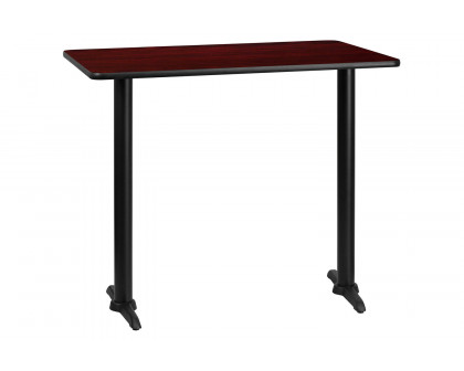 BLNK Rectangular Bar Height Table with 5'' x 22'' Bases