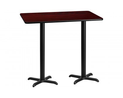 BLNK Rectangular Bar Height Table with 22'' x 22'' Bases