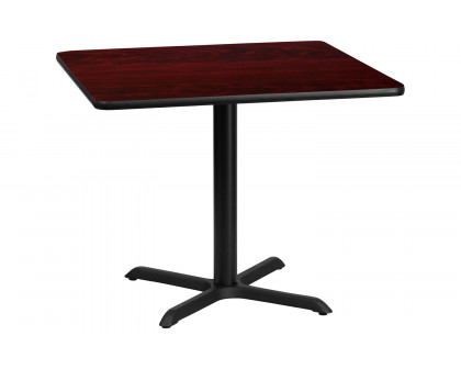 BLNK™ Square Table with 30'' x 30'' Base - Mahogany, 36"W