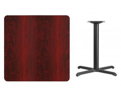 BLNK™ Square Table with 30'' x 30'' Base - Mahogany, 36"W